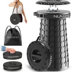 Alternative view of Discount 2026 Upgraded XXL Collapsible Stool with Cushion & Bag, 1000lbs Max Weight, 19.7 Heavy Duty Portable Retractable
