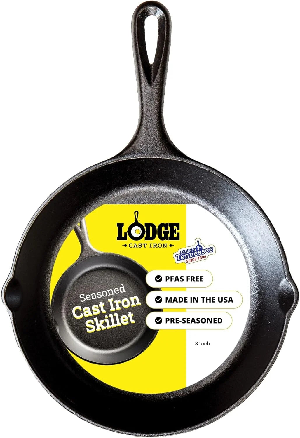 Discount Seasoned Cast Iron Skillet Set 8, 10.25 & 12 Inches - Image 5