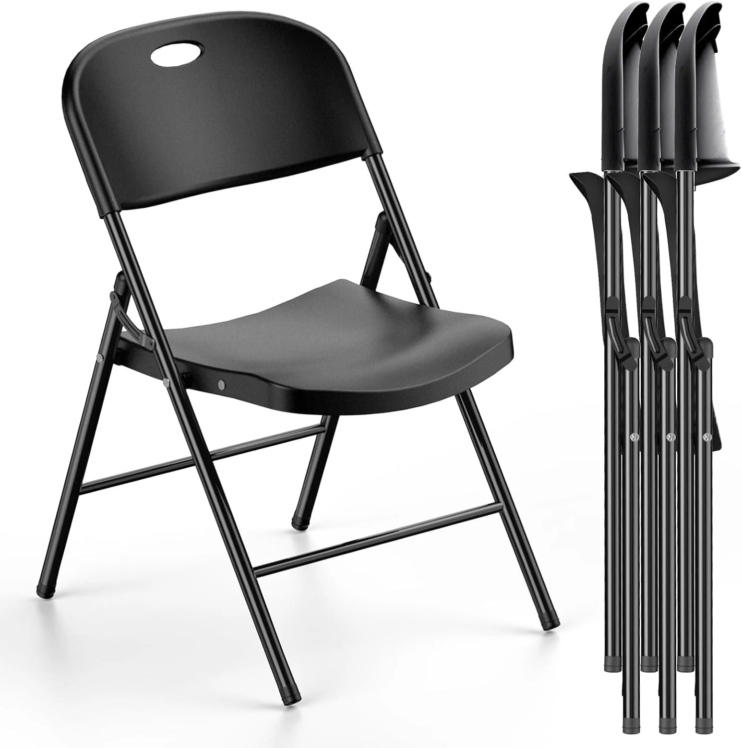 Discount 350 Weight Limit Heavy Duty Plastic Folding Chair with Reinfoced Steel Frame for Indoor and Outdoor, Wedding - Image 9