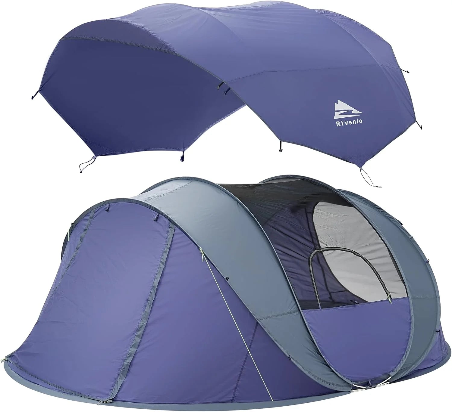 Discount 4/6 Person Easy Pop Up Tent, Camping Tent with Skylight and Rainfly, Waterproof
