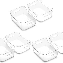 Alternative view of Discount Plastic Storage Bins, Large, 2 Pack, Clear, Pantry Organizers and Storage Containers, Fridge Organizer Bins