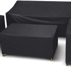 Alternative view of Discount STARTWO Patio Furniture Cover 4 Piece Set, Black, Regular