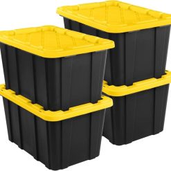 Alternative view of Discount Sterilite 4-Pack 27 Gallon Industrial Storage Tote, Heavy-Duty Plastic Bins