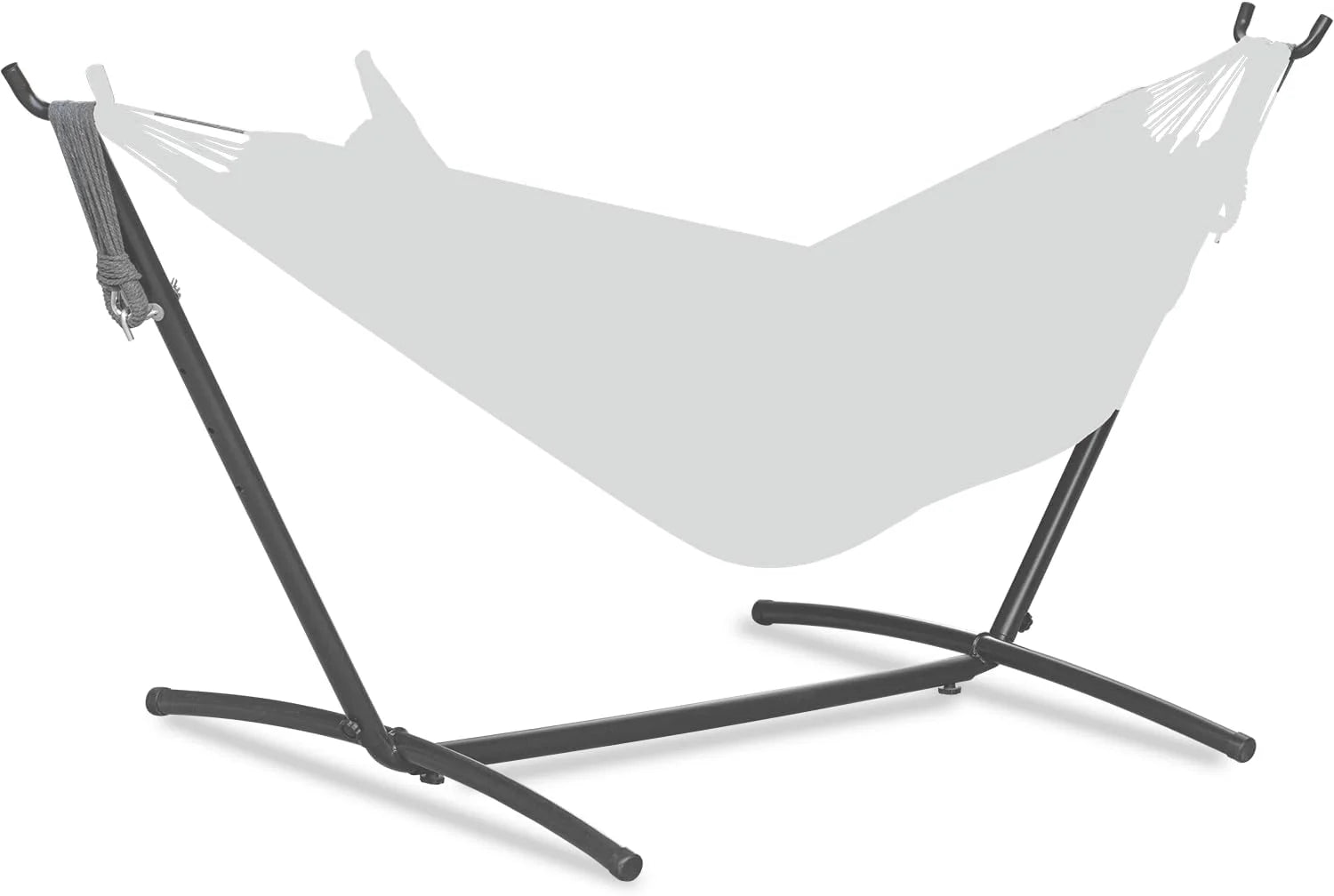 Discount Double Hammock with Stand for Outside, Heavy-Duty, Portable (Coffee) - Image 5