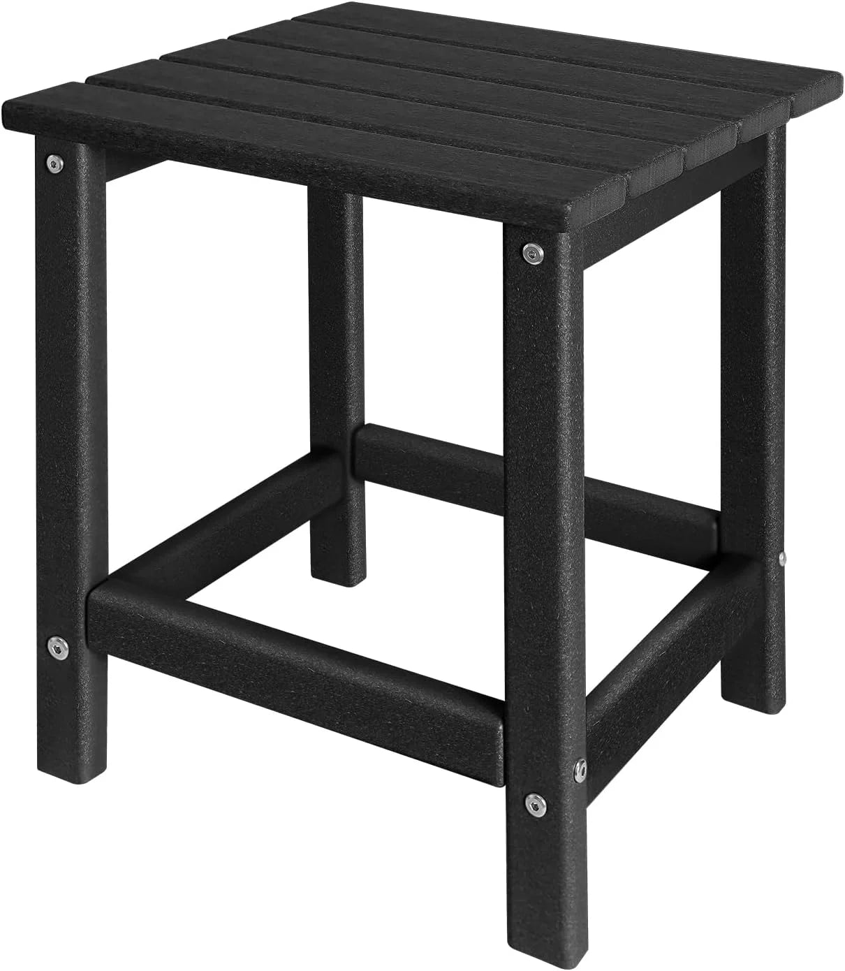 Discount Adirondack Square Outdoor Side Table,2-Tier Storage Patio Side Table - Image 4
