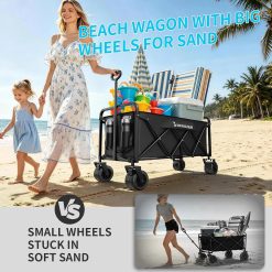 Alternative view of Discount 300L Wagons Carts Foldable Collapsible with Big All-Terrain Beach Wheels