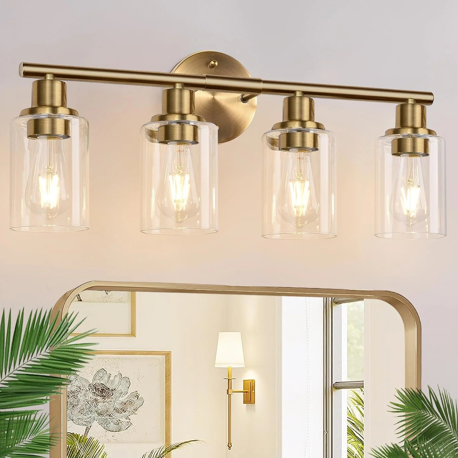 Discount Zarbitta 3-Light Bathroom Light Fixtures, 17.23 Black Modern Vanity Lights with Clear Glass Shade - Image 25