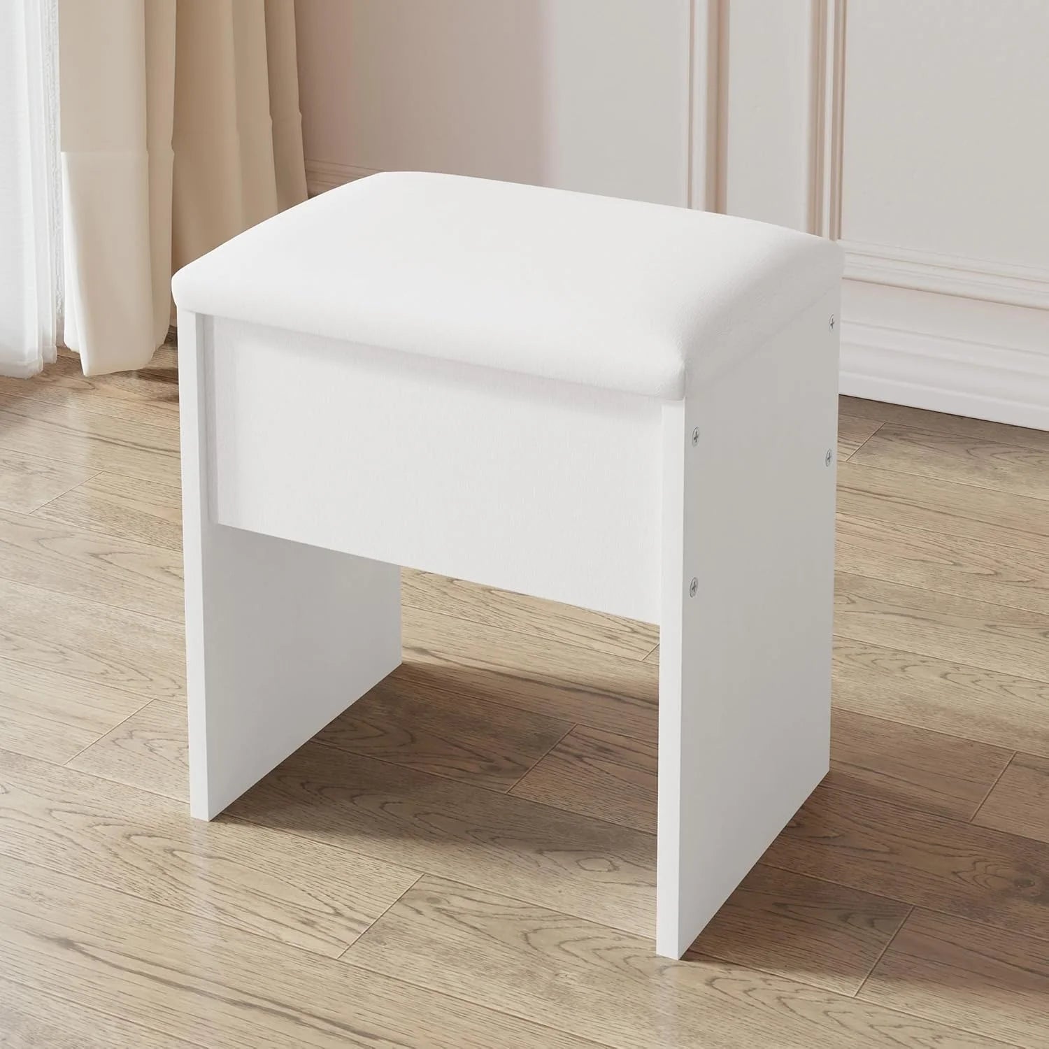 Discount 43 Large White Makeup Vanity Desk with Charging Station, Smart LED Mirror, 7 Drawers, 4 Shelves - Image 4
