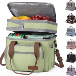 Alternative view of Discount 23L Insulated Lunch Box, Expandable Double Deck Cooler Bag