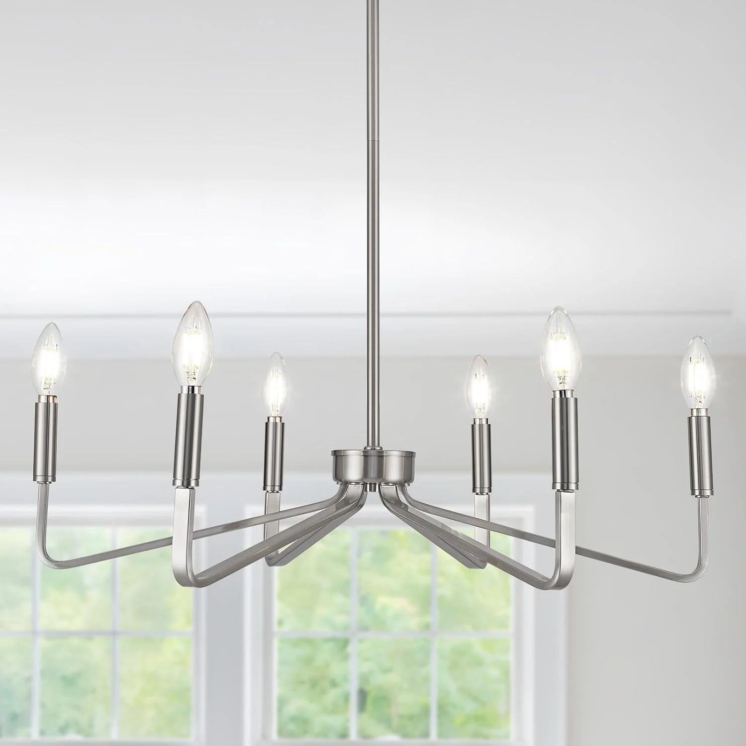Discount ACANER 6-Light Brushed Gold Farmhouse Chandelier for Dining Room - Image 7