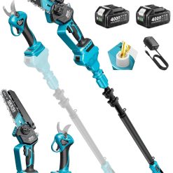 Discount SEESII 4-in-1 Pole Saw & Pruning Shears Combo Kit with Brushless Motor