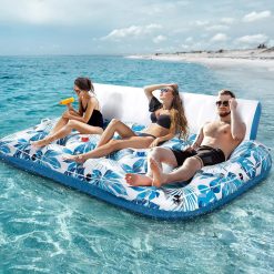 Discount JCLEAL Pool Floats Adult 1-2-3 Person Inflatable Lounger, Extra Large Tanning Recliner Floaty Chair Raft with Backrest