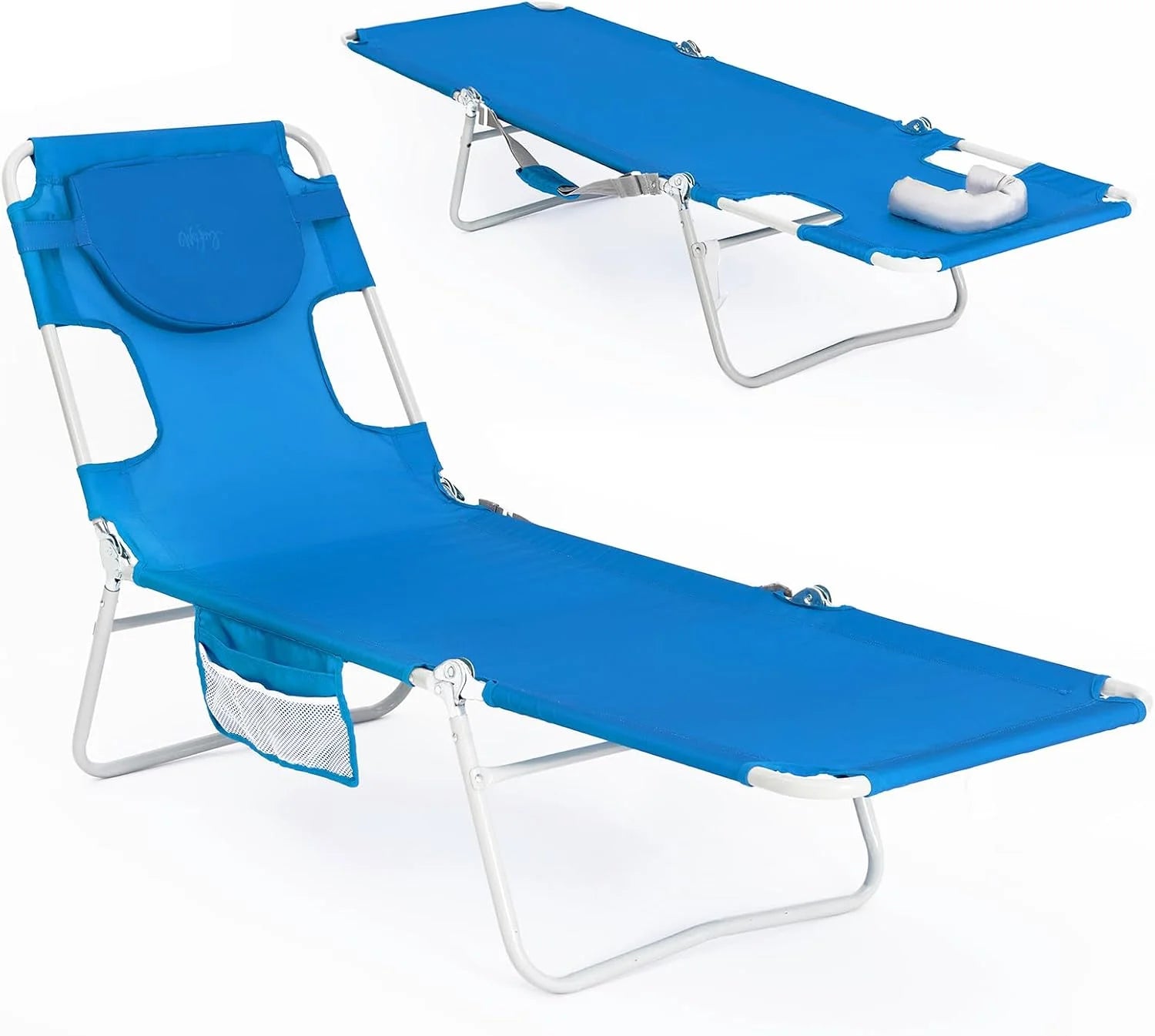 Discount WEJOY Folding Tanning Chair with Face Hole, 5-Position Face Down Beach Lounge Chair for Sunbathing - Image 3