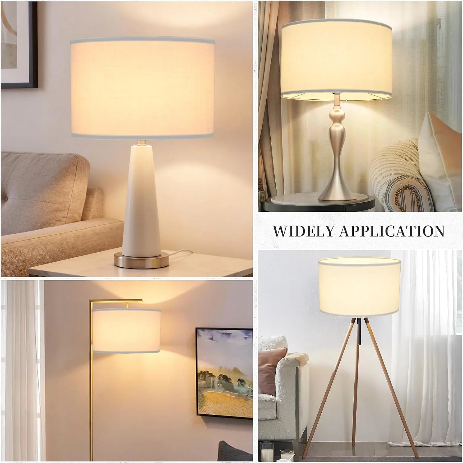 Discount Drum Lamp Shades Set of 2 16 Top x 16 Bottom x 10 High - Image 3