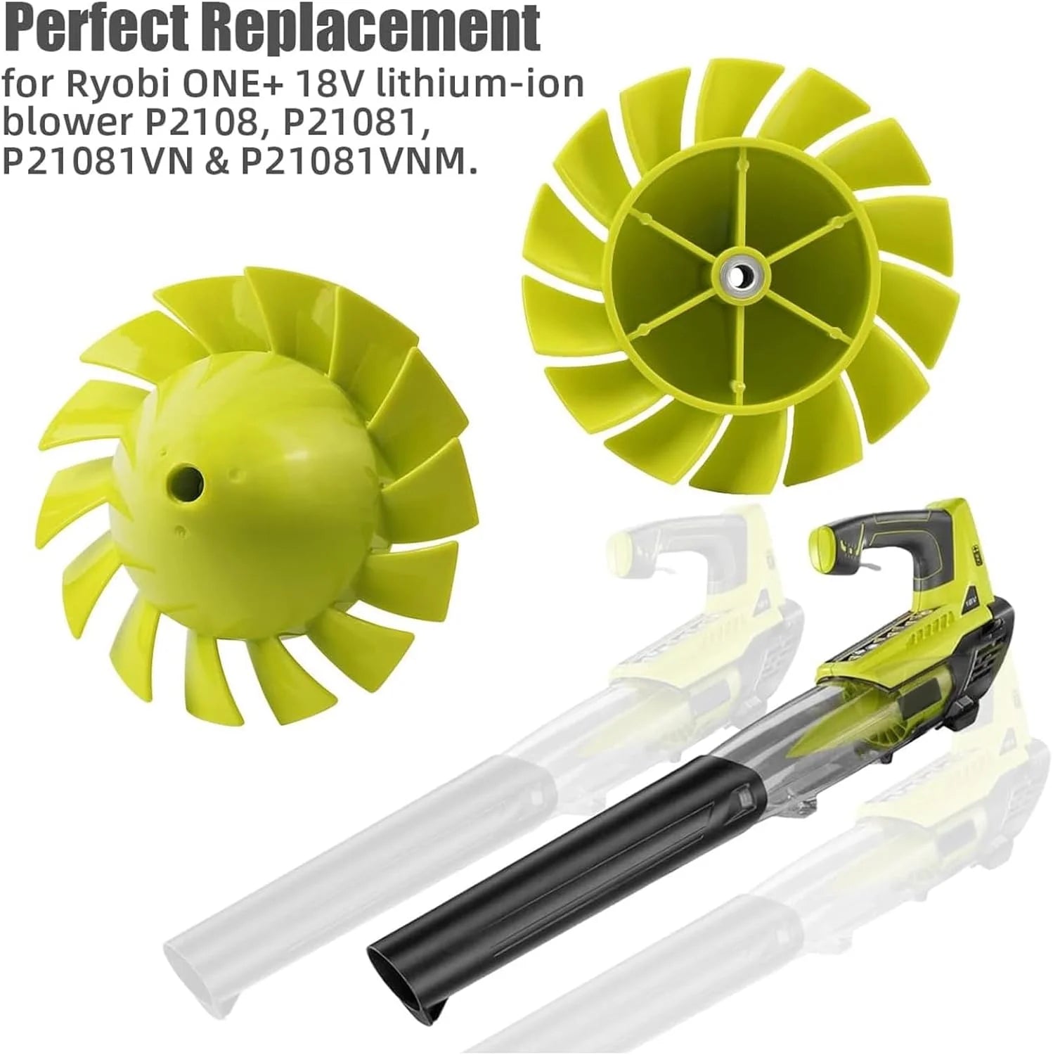 Discount Alocs Blower Fan Replacement for Ryobi – 18V One+ P2108 & P21081 Cordless Leaf Blower