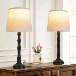 Alternative view of Discount Modern Farmhouse Table Lamp Bedside Reading Lamps Living Room End Tables Set Lamps for Night Stands Bedroom