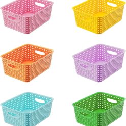 Alternative view of Discount Plastic Storage Weave Baskets, Versatile Shelf Organizer Woven Baskets for Classrooms, Children’s Rooms
