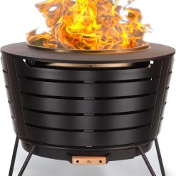 Alternative view of Discount Patio Smokeless Fire Pit, 25 in Wood Burning Fire Pit with Cover