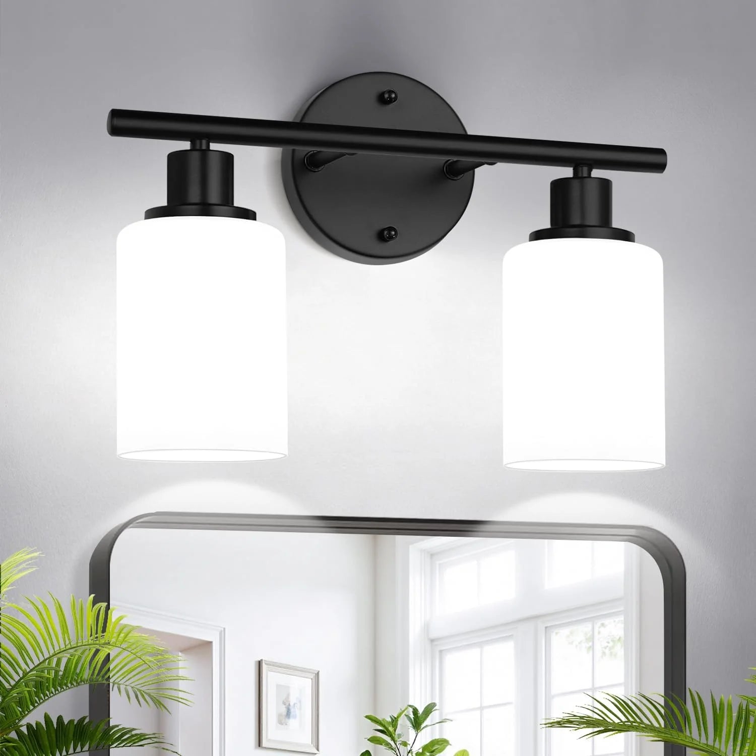 Discount Zarbitta 3-Light Bathroom Light Fixtures, 17.23 Black Modern Vanity Lights with Clear Glass Shade - Image 10