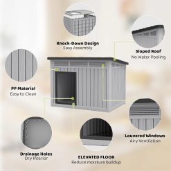 Discount Outdoor Indoor Dog House for Small to Medium Dogs – Waterproof Design