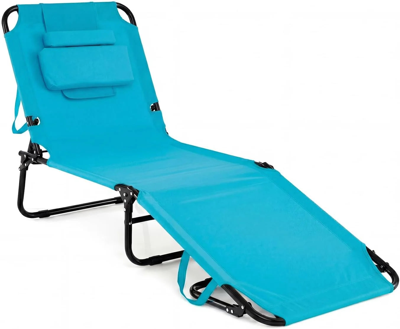 Special Beach Lounge Chair, Sunbathing Chair Patio Lounge Chair Folding Adjustable Recliner with Hole for Face