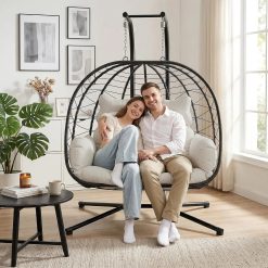 Discount Bifanuo Double Hanging Egg Chair with Stand