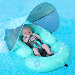 Alternative view of Discount Mambobaby Baby Pool Floats Hammock with Canopy, Portable Swimming Floating Toys Self-Inflating Water Hammock Pool