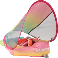Alternative view of Discount Mambobaby Float Self-Inflating Baby Pool Floats Hammock with Canopy, Compressible Folding Baby Floating Bed