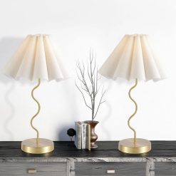 Discount Pleated Table Lamp, Modern Lamp for Bedroom Home Office Decor