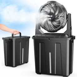Alternative view of Discount Ausic Portable Misting Fan, 9L 10-inch Outdoor Mist Fans for Outside Patios Cooling, 20000mAh Rechargeable Battery Fan with Water Box