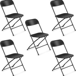 Alternative view of Discount 10 Pack White Plastic Folding Chair, Indoor Outdoor Portable Stackable Commercial Seat with Steel Frame 350lb.