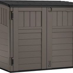 Alternative view of Discount 34 Cu Ft Horizontal Storage Shed, Resin, Lockable, Stoney Black