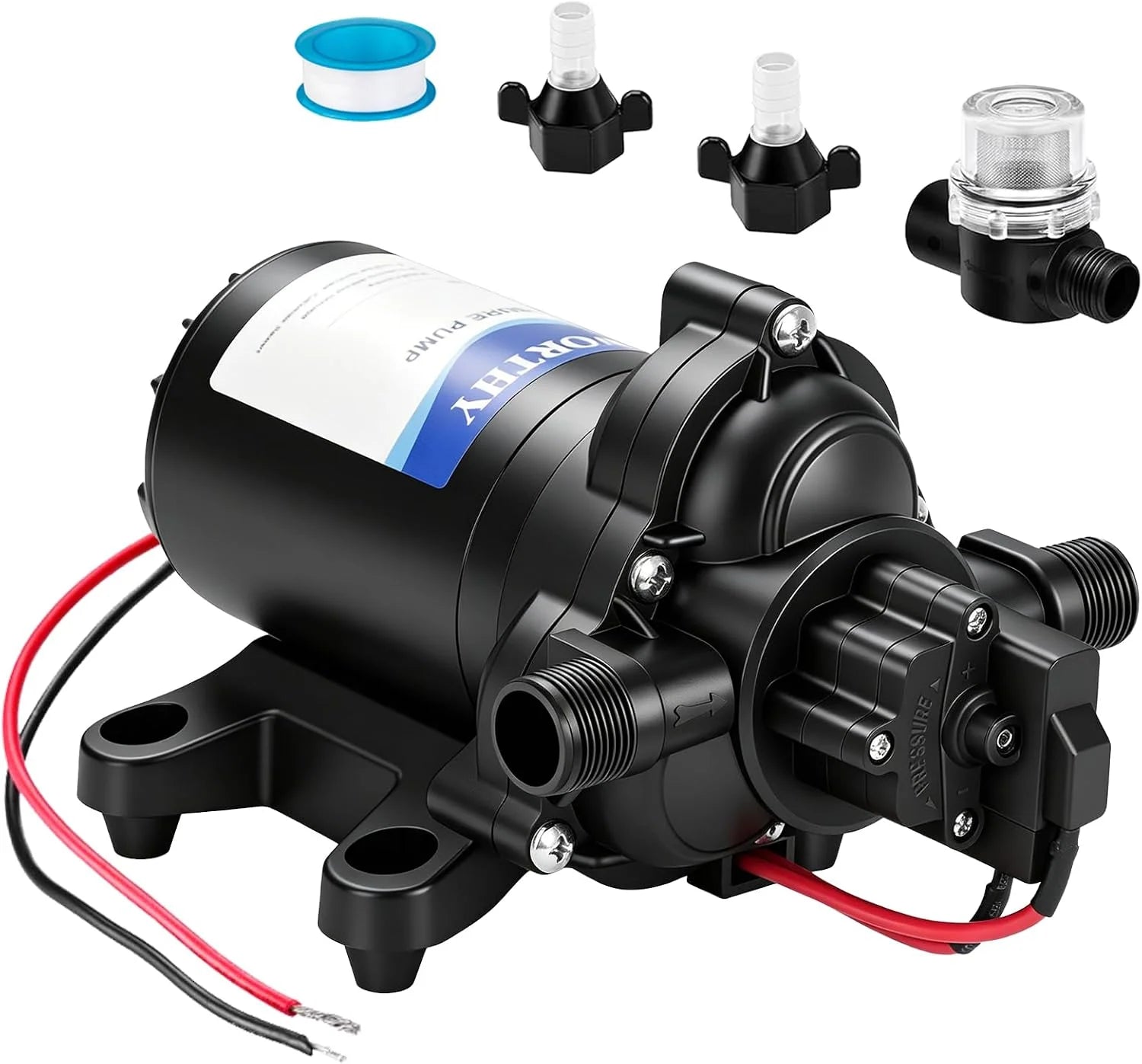Discount 33-Series Industrial Water Pressure Pump 110V AC 4.0GPM 50PSI RV Fresh Water Diaphragm Pump include Garden - Image 4