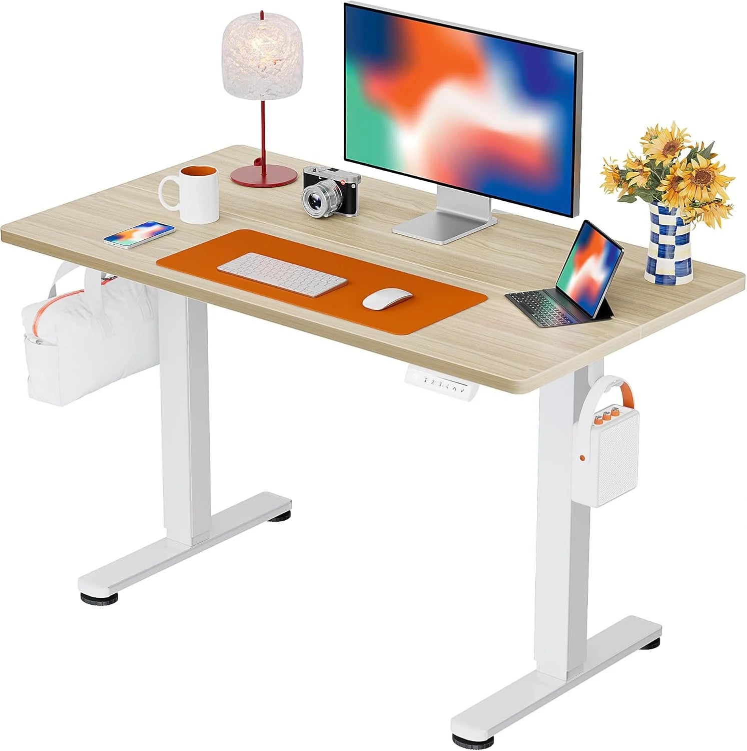 Discount Height Adjustable Electric Standing Desk, 48 x 24 Inches Sit Stand up Desk - Image 28