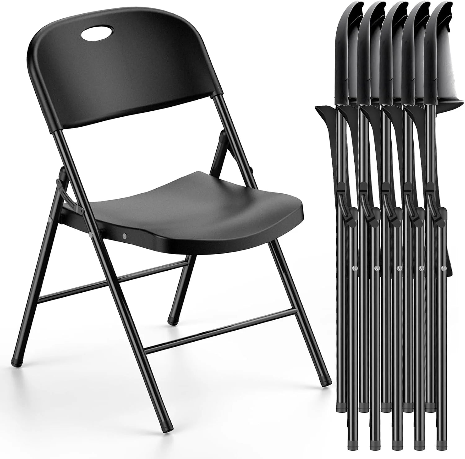 Discount 350 Weight Limit Heavy Duty Plastic Folding Chair with Reinfoced Steel Frame for Indoor and Outdoor, Wedding - Image 6