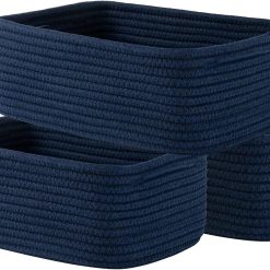 Alternative view of Discount Woven Storage Organizing Basket, 13.5×9.5×5 inches, 3 Pack, Shelf baskets for closet organization