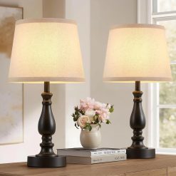 Alternative view of Discount Lamps for Bedroom Set of 2, Dimmable, Bulb Included