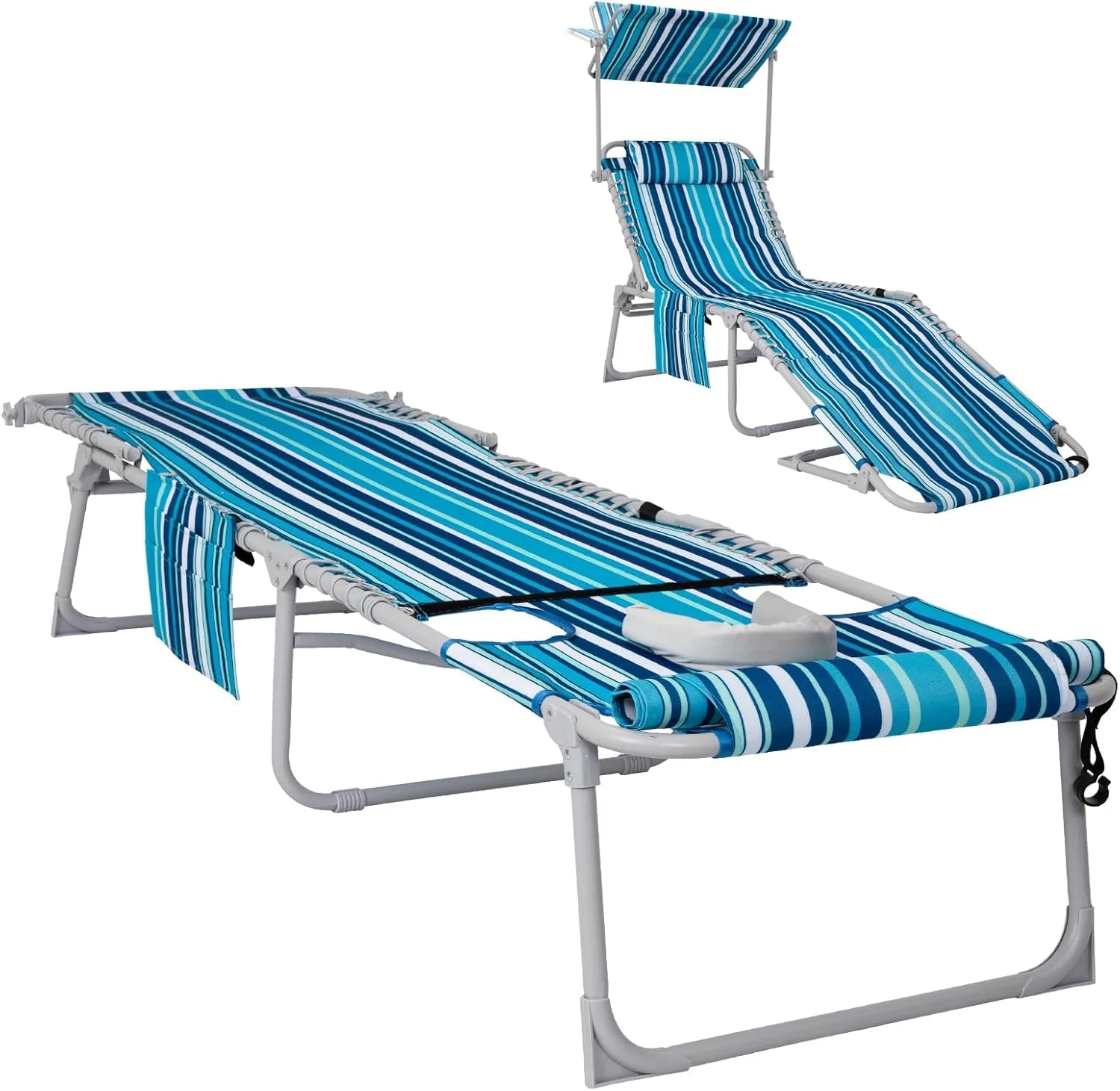 Discount WEJOY Folding Tanning Chair with Face Hole, 5-Position Face Down Beach Lounge Chair for Sunbathing