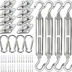 Alternative view of Discount yofit 80Pcs Shade Sail Hardware Kit 6 inch for Triangle Rectangle Sun Shade