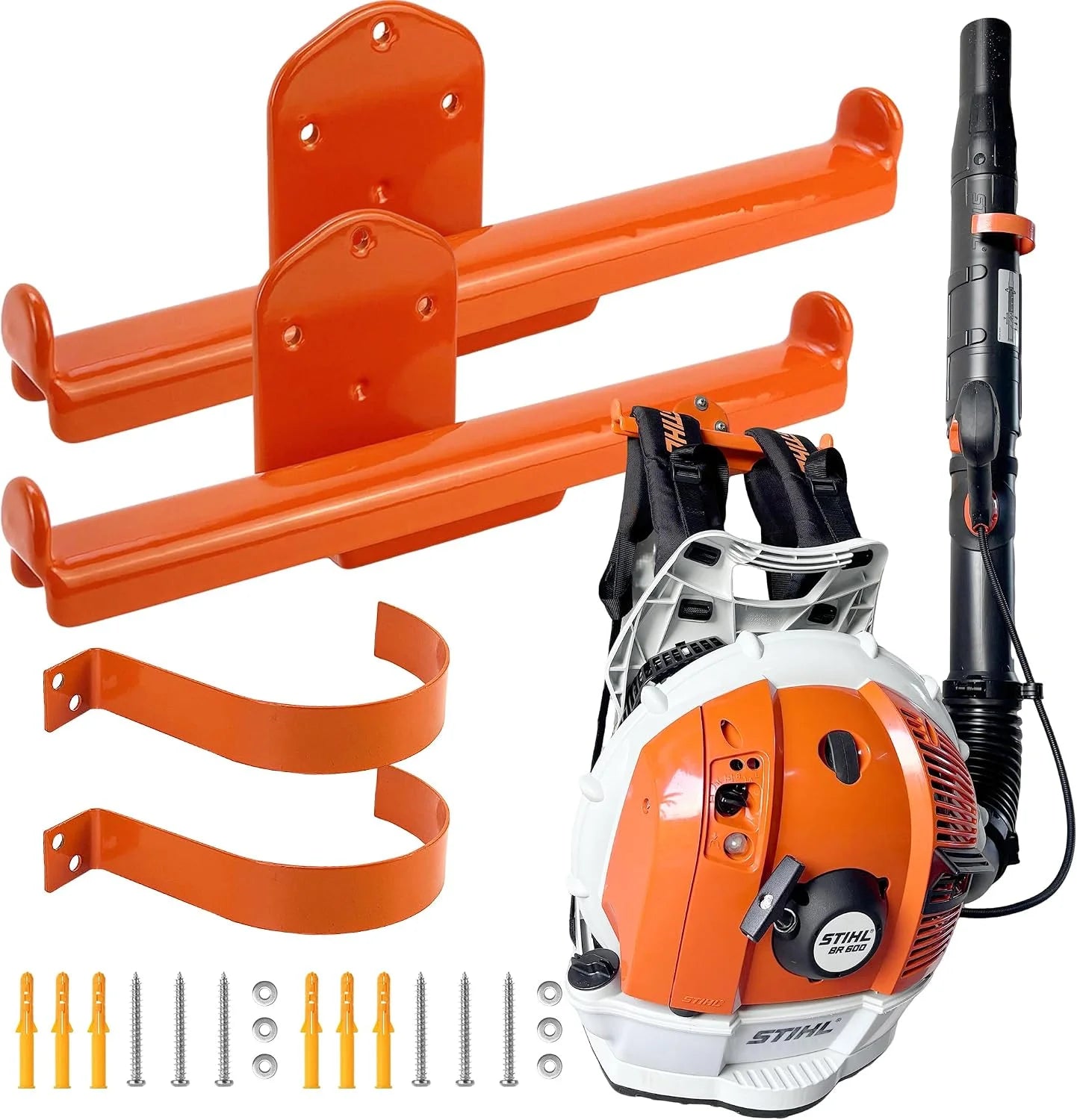 Discount Backpack Blower Rack with Tube Hook, 1 Pack Backpack Blower Wall Mount - Image 3