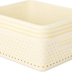 Alternative view of Discount Decorative BPA-Free Plastic Storage Baskets, 9.9 x 7.4 x 4.16 inches, Grey, 6-Pack