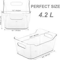 Alternative view of Discount Plastic Storage Bins, Multi-Use Organizer Bins, Pantry Organizer, Clear Storage Containers for Home