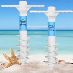 Discount AMMSUN Beach Umbrella Sand Anchor Heavy Duty Outdoor Umbrellas Auger Base