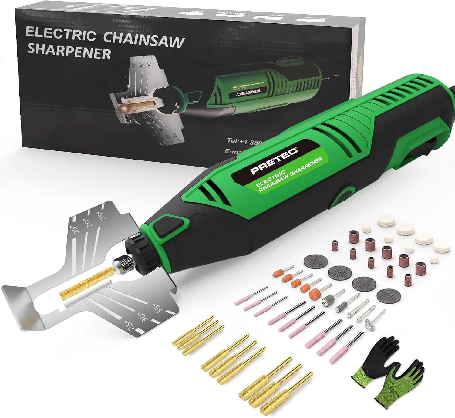 Discount Electric Chainsaw Sharpener Kit " Chain Saw Sharpener Tool, Rotary Tool Kit - Image 2