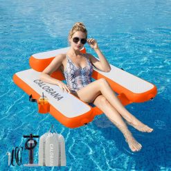 Alternative view of Discount CALOBANA Inflatable Floating Chair, Heavy Duty Pool Floats Adult Lounger with Cup Holder