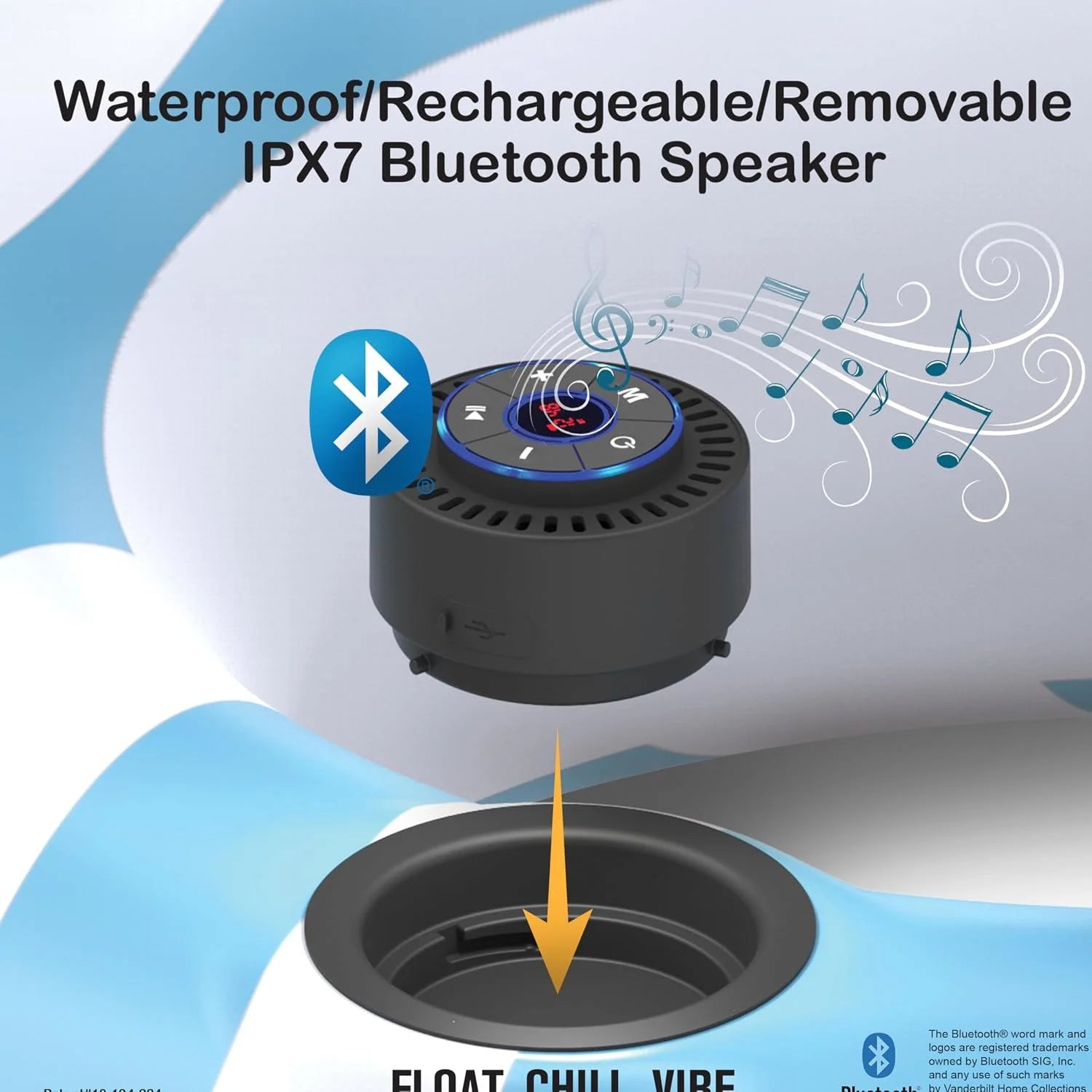 Discount Living Motorized Inflatable Pool Float Lounger Tube, Bluetooth 5 IPX7 Waterproof Speaker, 66W Motor - Image 4