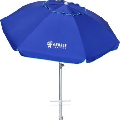 Alternative view of Discount AMMSUN 7ft Heavy Duty High Wind Beach Umbrella with Sand Anchor Vent Tilt UPF 50+ Sun Protection