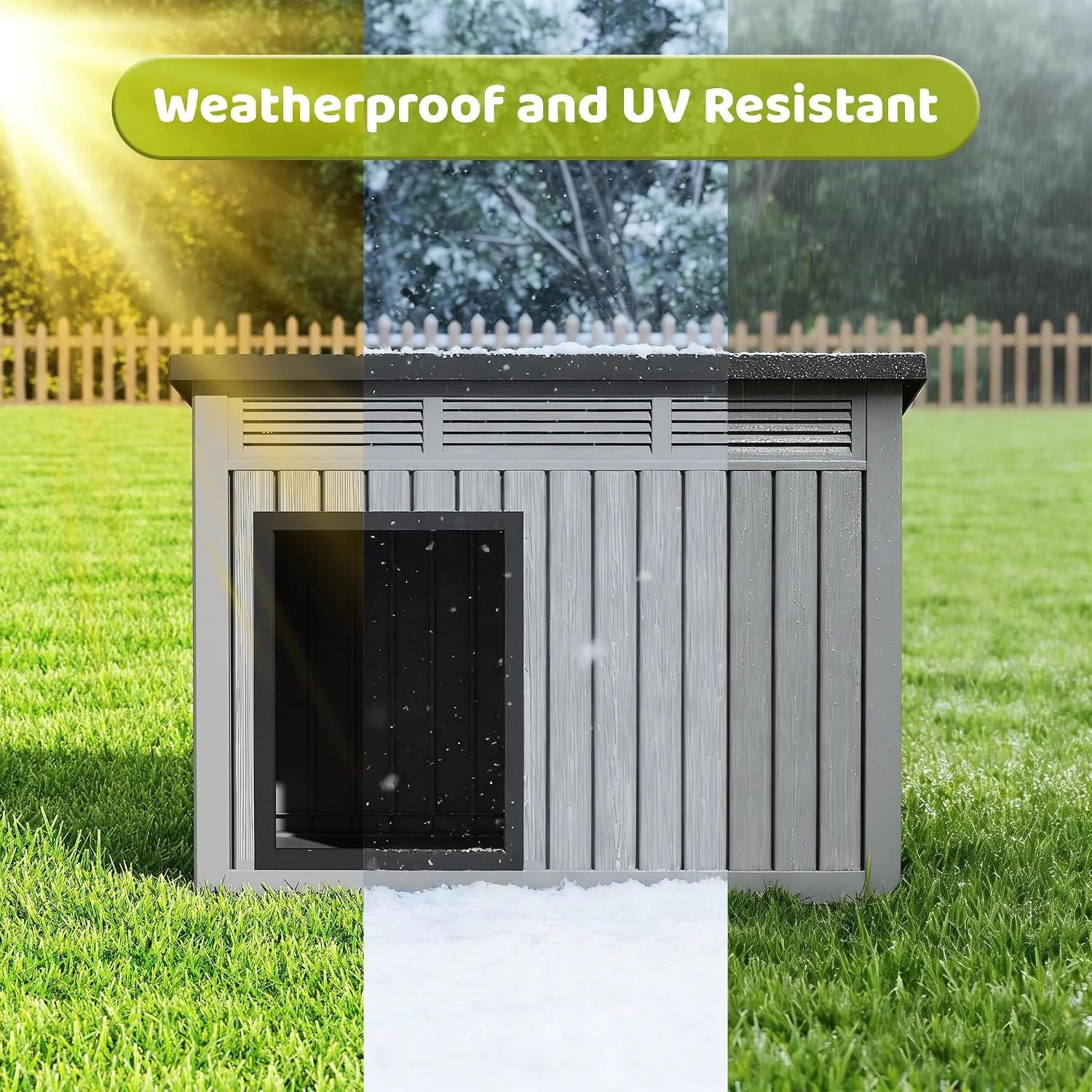 Discount Outdoor Indoor Dog House for Small to Medium Dogs – Waterproof Design - Image 3