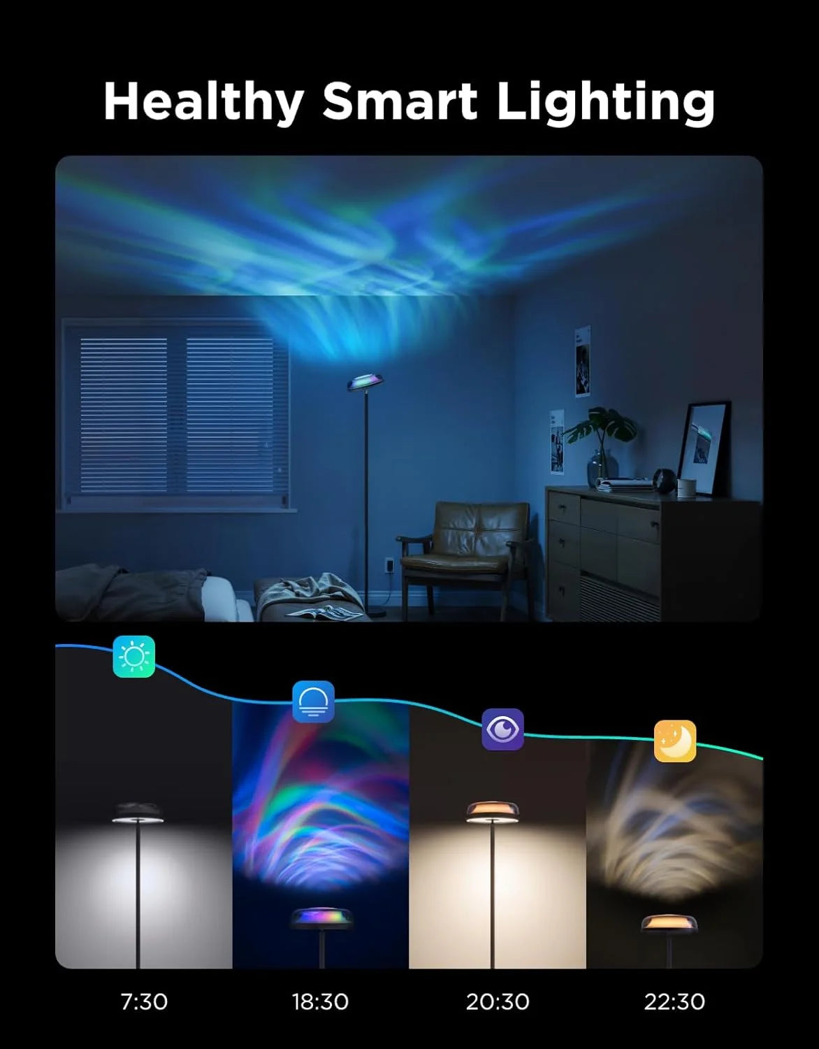 Discount Uplighter Floor Lamp, LED Modern Corner Floor Light - Image 6