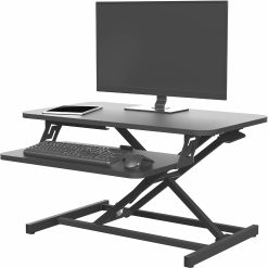 Alternative view of Discount VIVO Black 32 inch Stand Up Desk Riser, DESK-V000S, Height Adjustable